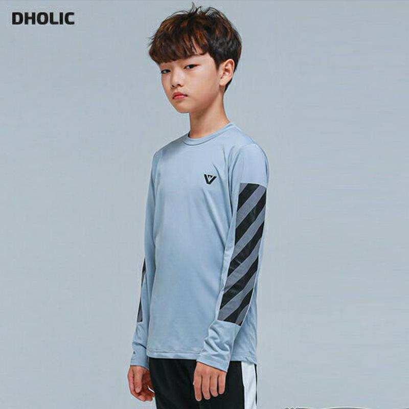 NT21カラーブロックTシャツ(グレー)・p000805【9~17才】【tops】【トップス Tシャツ ロンT 長袖 ロゴ カジ