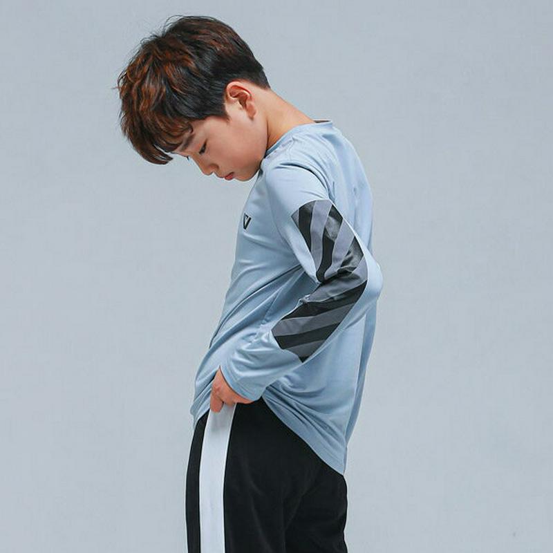 NT21カラーブロックTシャツ(グレー)・p000805【9~17才】【tops】【トップス Tシャツ ロンT 長袖 ロゴ カジ