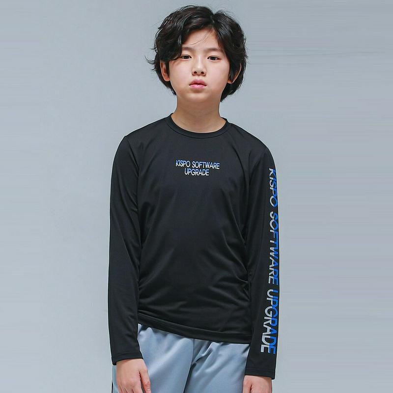NT20バイカラーレタリングTシャツ(ブラック)・p000811【9~17才】【tops】【トップス Tシャツ ロンT 長袖 ロ