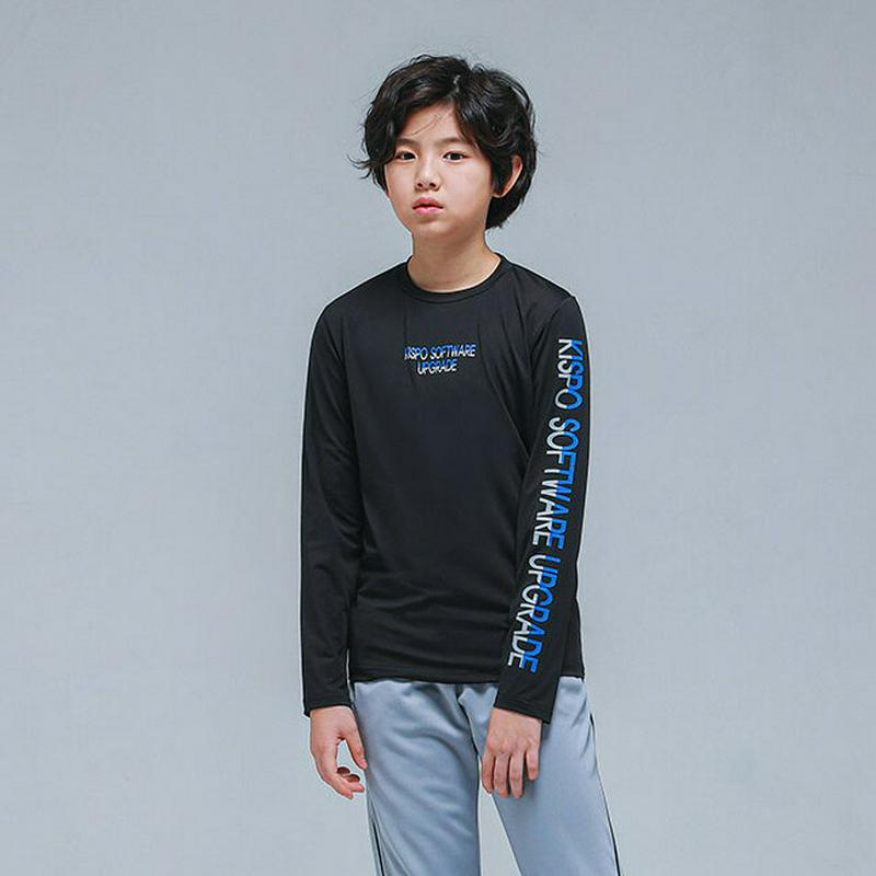NT20バイカラーレタリングTシャツ(ブラック)・p000811【9~17才】【tops】【トップス Tシャツ ロンT 長袖 ロ