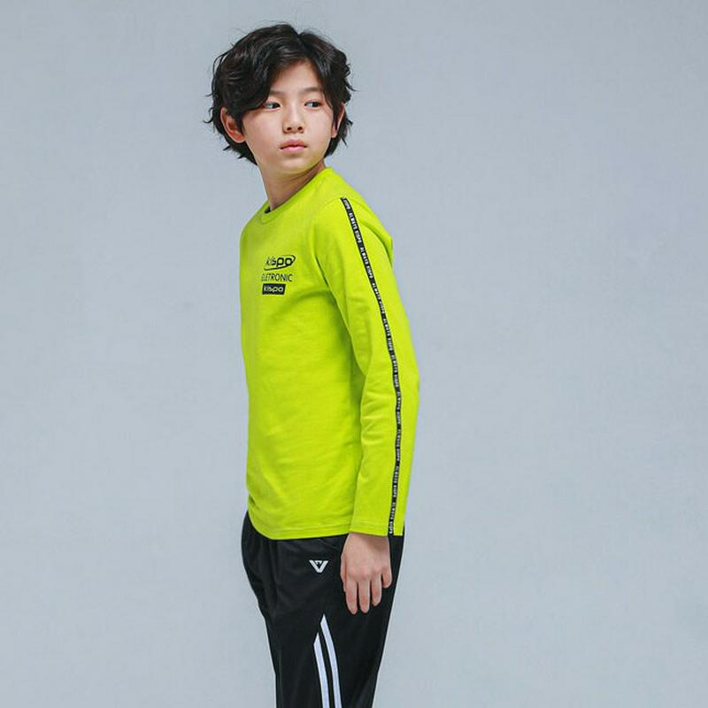 NT14レタリングテープTシャツ(オレンジ)・p000781【9~17才】【tops】【トップス Tシャツ ロンT 長袖 ロゴ 