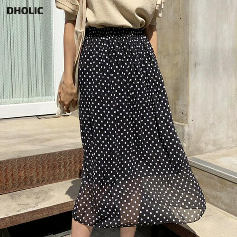 ドットリンクルスカート・全3色・t55368 レディース 【sk】【スカート ロングスカート ロング リンクル リンクルスカート