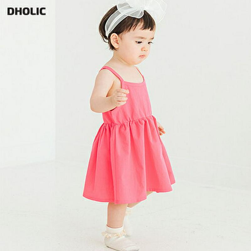 ギャザーコットンワンピース(ピンク)・p001364【0~2才】【ops】【ワンピース ロング ロングワンピース スリーブレス ノースリーブ キャミソールワンピース コットン ギャザー シンプル 単色 無地 女の子 子供 こども 子供服 こども服】【KIDS】