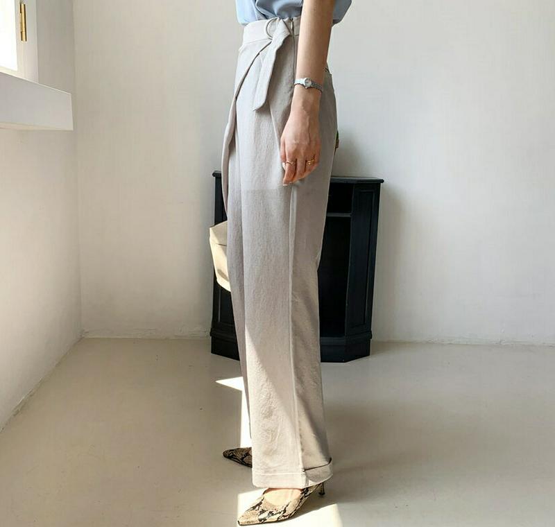 ベルトラップパンツ・全2色・t61854 レディース【pt】【パンツ ロングパンツ ズボン ボトムス ベルト ラップ ラップデザ