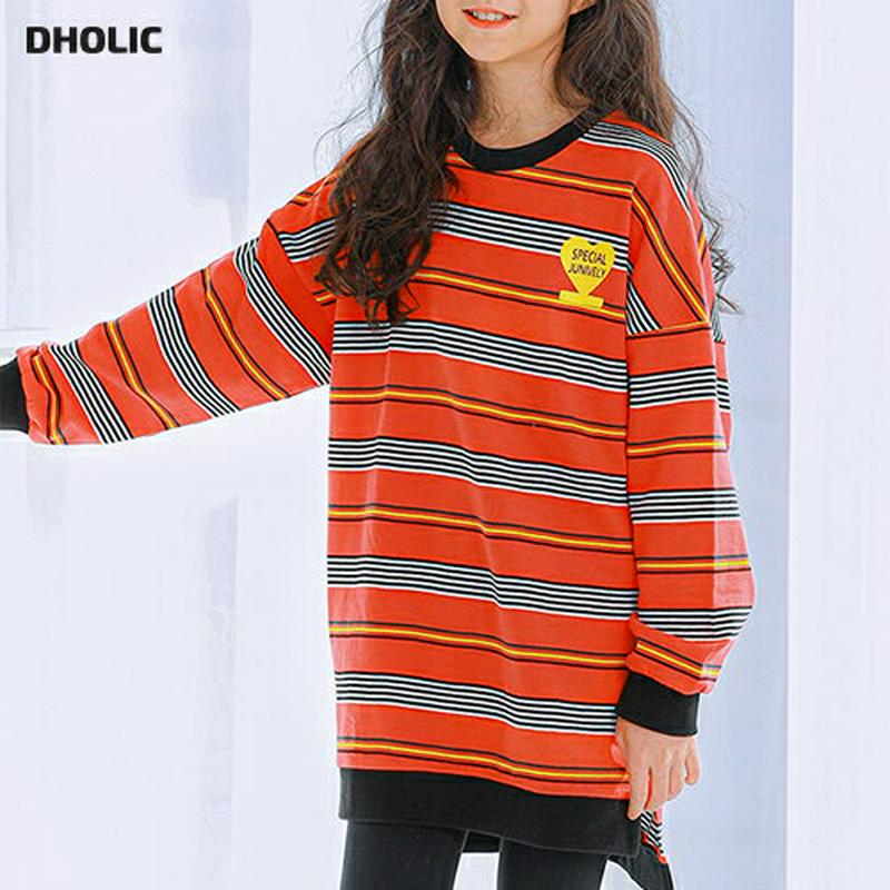 NT16ボーダースウェット(レッド) p000945 キッズ 【9~17才】【tops】【韓国 ファッション トップス スウェッ