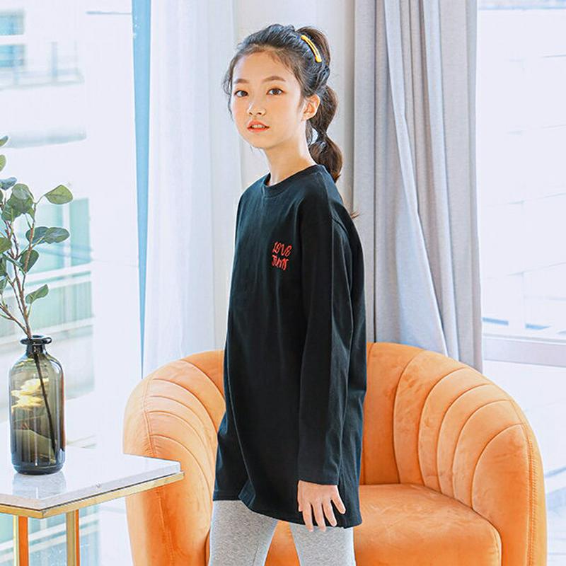 NT01ルーズロングTシャツ(イエロー) p001010 キッズ 【9~17才】【tops】【韓国 ファッション トップス Tシ