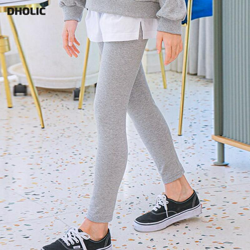 NL06配色スカートレギンス(ミックスグレー) p000943 キッズ 【9~17才】【pt】【韓国 ファッション ボトムス レ