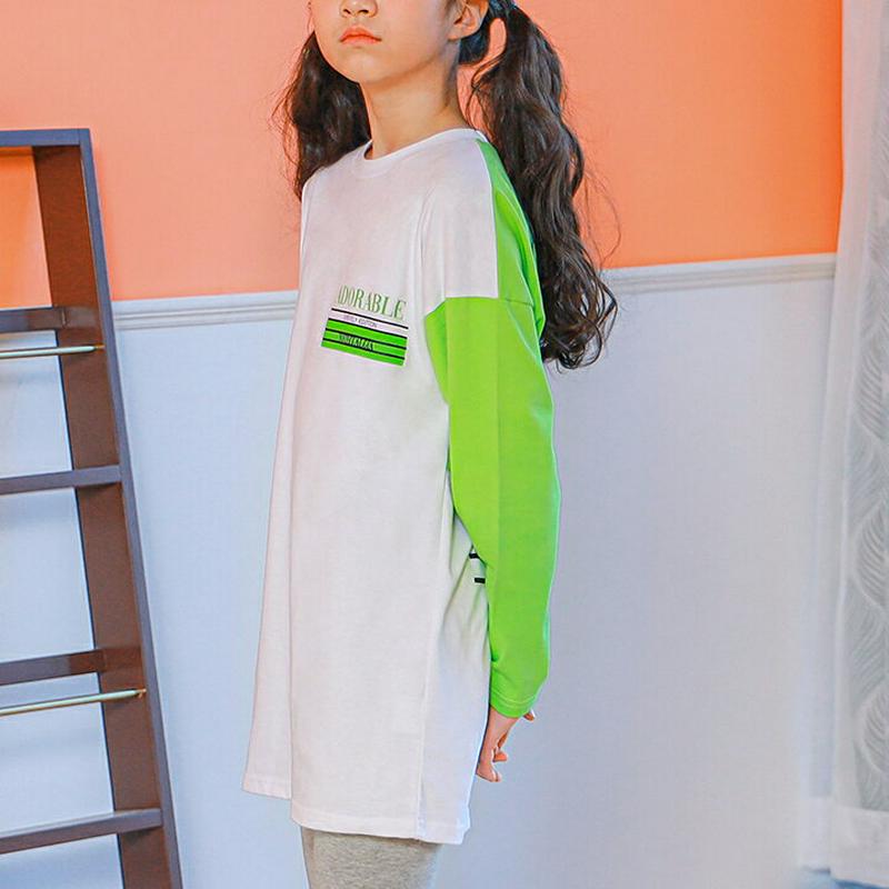 NT10配色Tシャツ(オレンジ) p000922 キッズ 【9~17才】【tops】【韓国 ファッション トップス Tシャツ カ