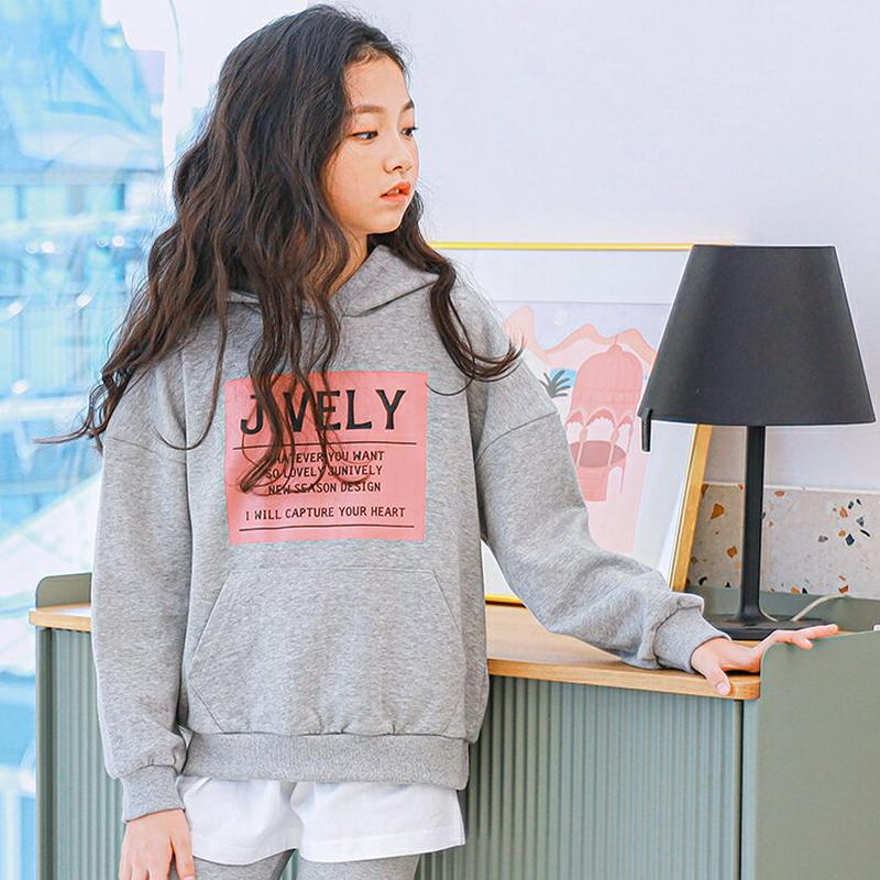 NT03ボックロゴフーディ(メランジグレー) p000996 キッズ 【9~17才】【tops】【韓国 ファッション トップス 