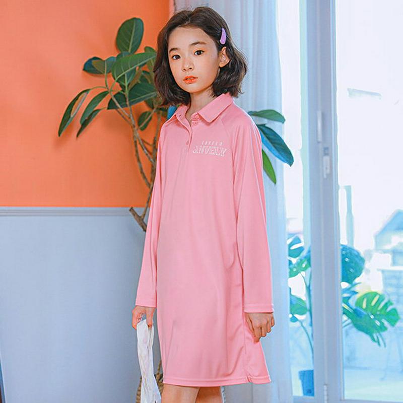 NO01カラーワンピース(ネイビー) p001002 キッズ 【9~17才】【ops】【韓国 ファッション ワンピース ミニワン