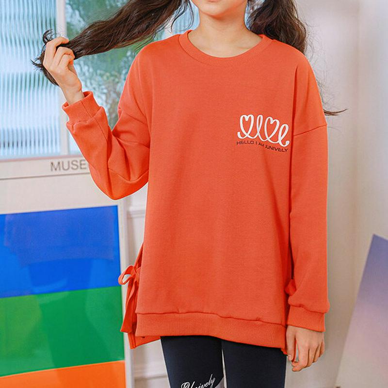 NT11リボンスウェット(ディープレッド)・p000926 キッズ【9~17才】【tops】【トップス トレーナー スウェット 