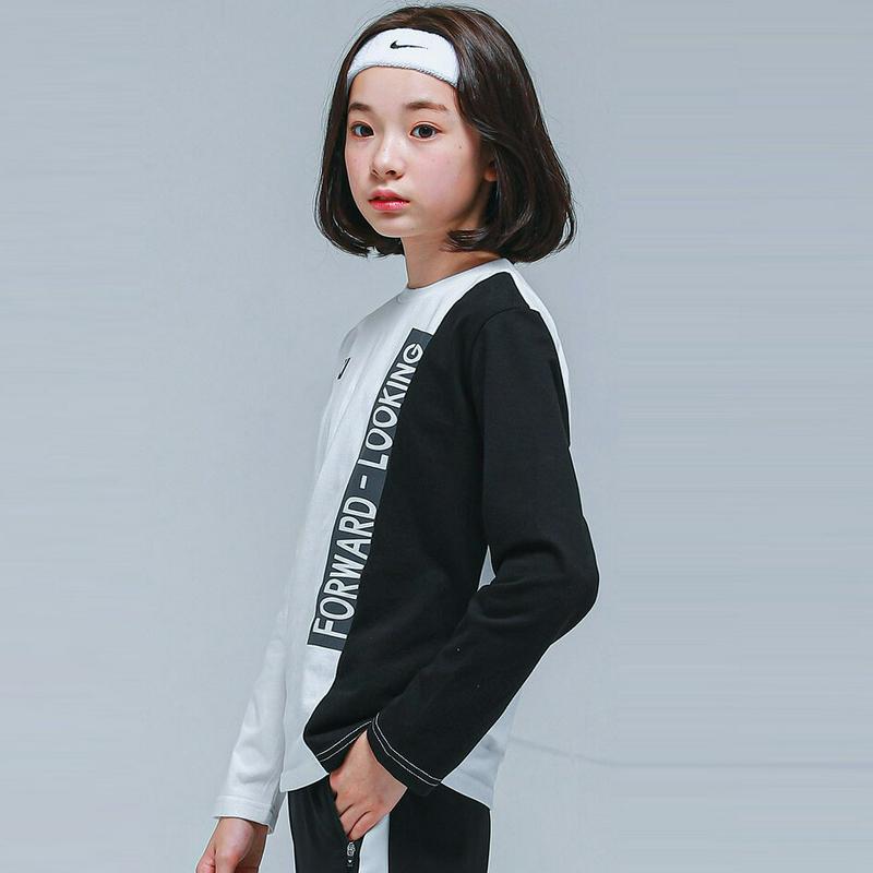 NT12トレーニングTシャツ(ホワイト)・p000894 キッズ【9~17才】【tops】【トップス Tシャツ 長袖 ロゴ カジ