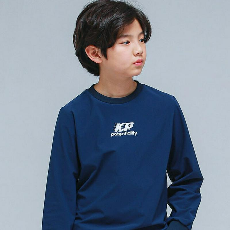 NT18バックレタリングスウェット(ネイビー) p000793 キッズ 【9~17才】【tops】【韓国 ファッション トップス
