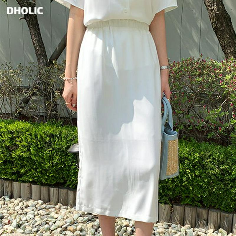 ロングスカート・全2色・b61722 レディース【sk】【スカート ロング ロングスカート 単色 無地 シンプル ベーシック 大