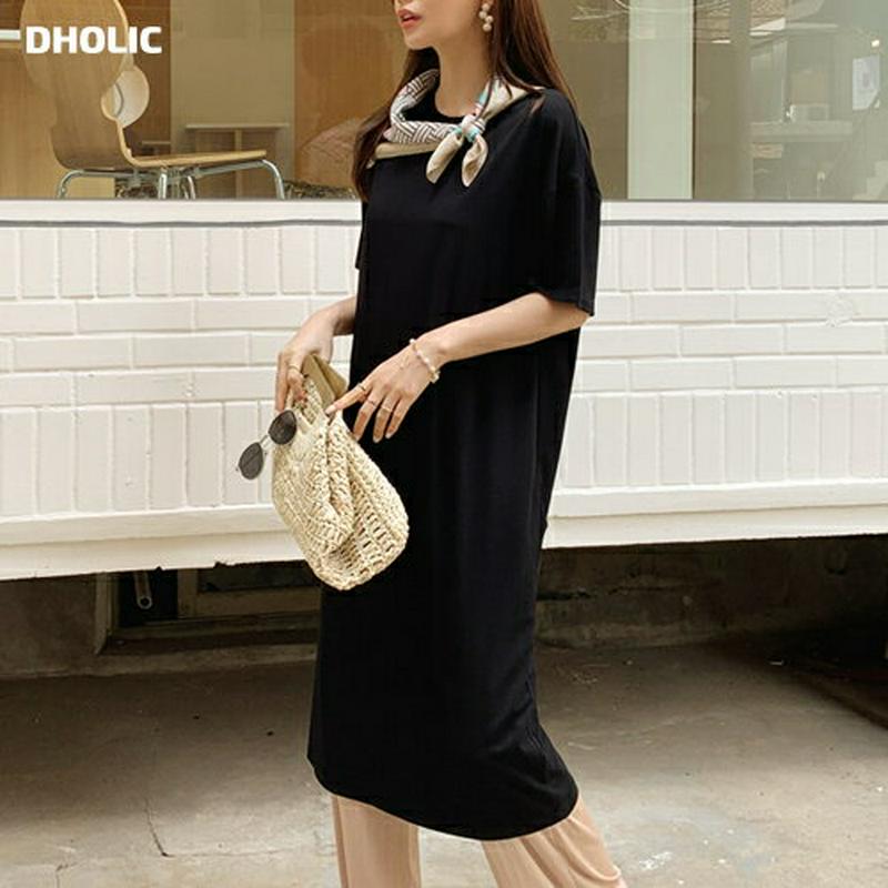 Tシャツワンピース・全4色・t61815 レディース【ops】【ワンピース ミディ丈 ミディワンピース 半袖 ハーフスリーブ カ