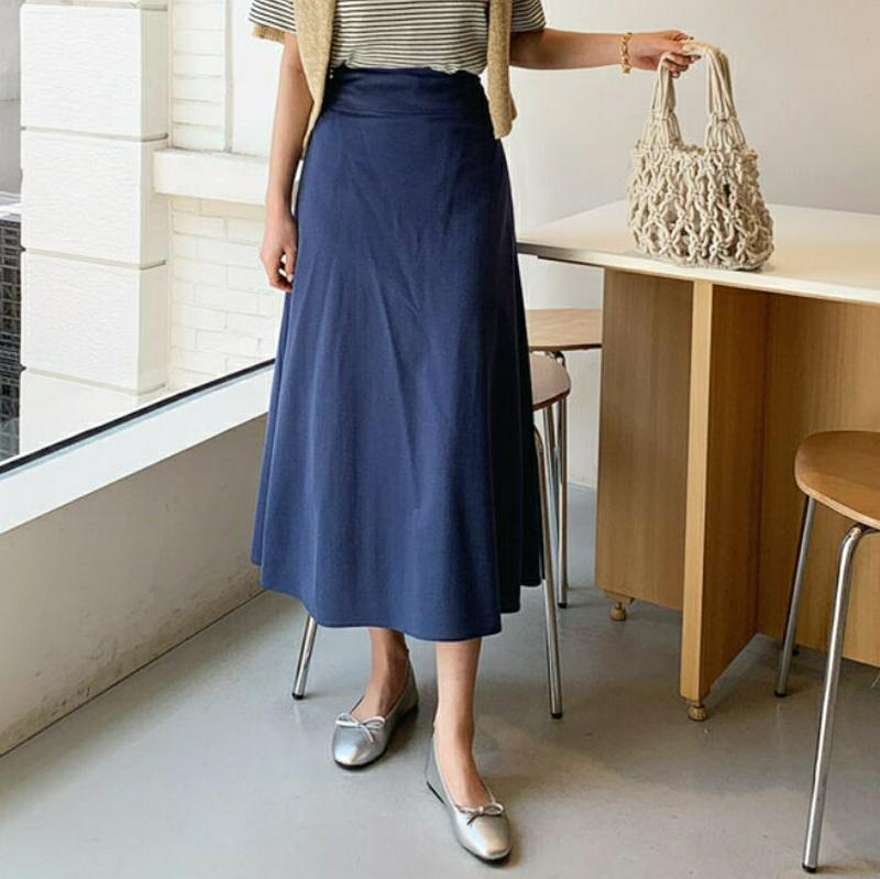 フレアスカート・全4色・b61836 レディース【sk】【スカート ロング ロングスカート フレア フレアスカート 単色 無地 