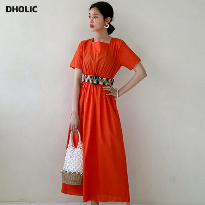 スクエアバックオープンワンピース・全3色・t55374 レディース 【ops】【ワンピース ロング ロングワンピース 半袖 ハー