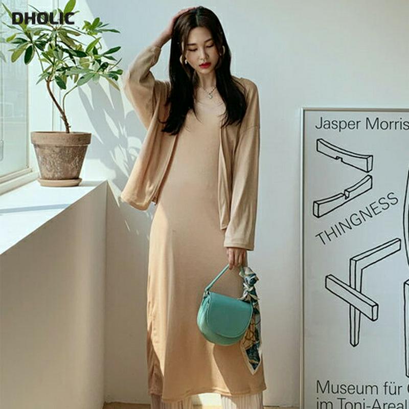 カーディガン&ワンピースSET・全3色・b55376 レディース 【ops】【セット ワンピース ロング ロングワンピース カー