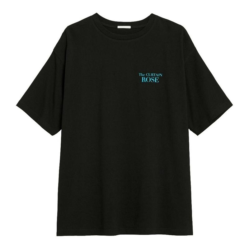 バックグラフィックT(5分袖)ローズY+E