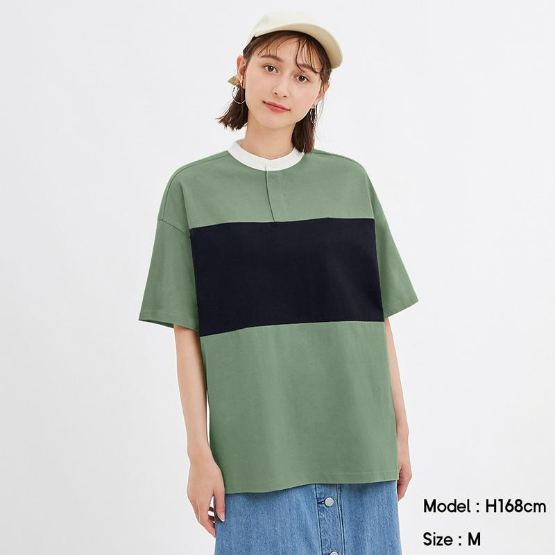 ラガーシャツ(5分袖)JN+E