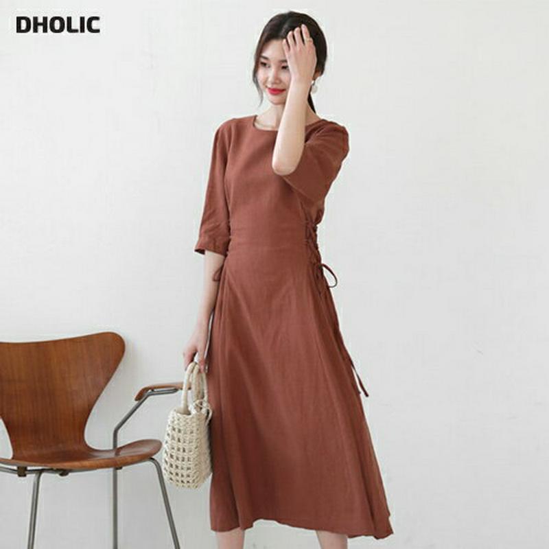 サイドレースアップワンピース・全3色・b58958 レディース 【ops】【ワンピース ロング ロングワンピース レースアップ 