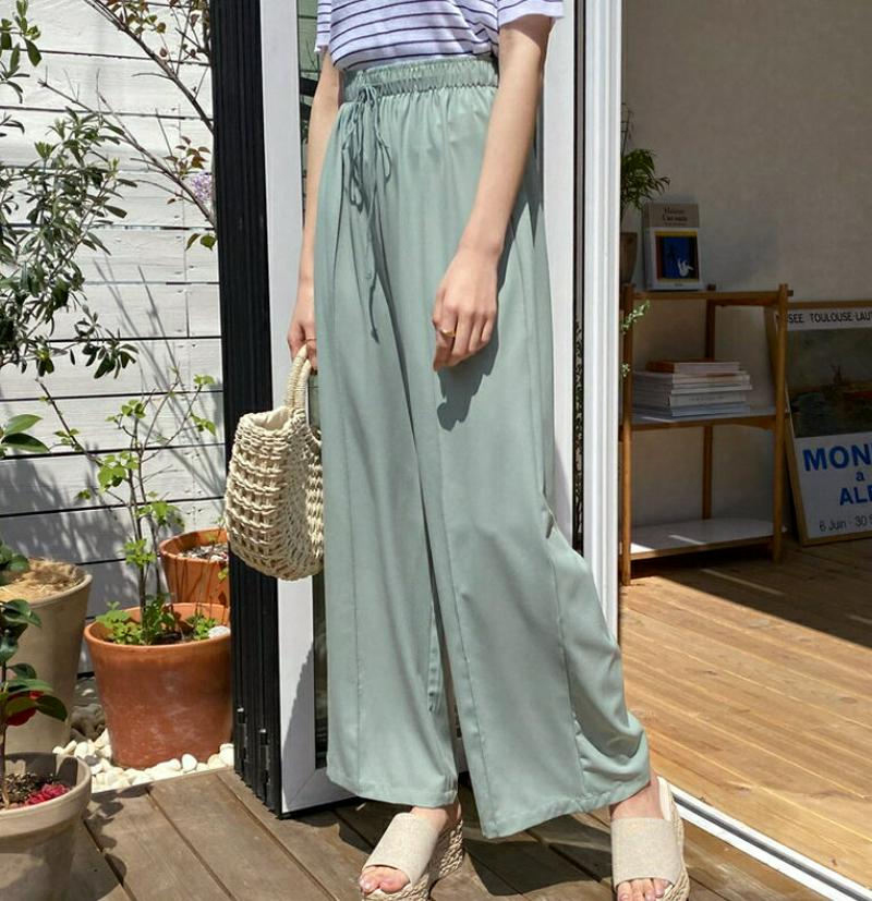センタープレスワイドパンツ・全4色・b59031 レディース 【pt】【ワイドパンツ ロングパンツ ワイド ロング パンツ ズボ
