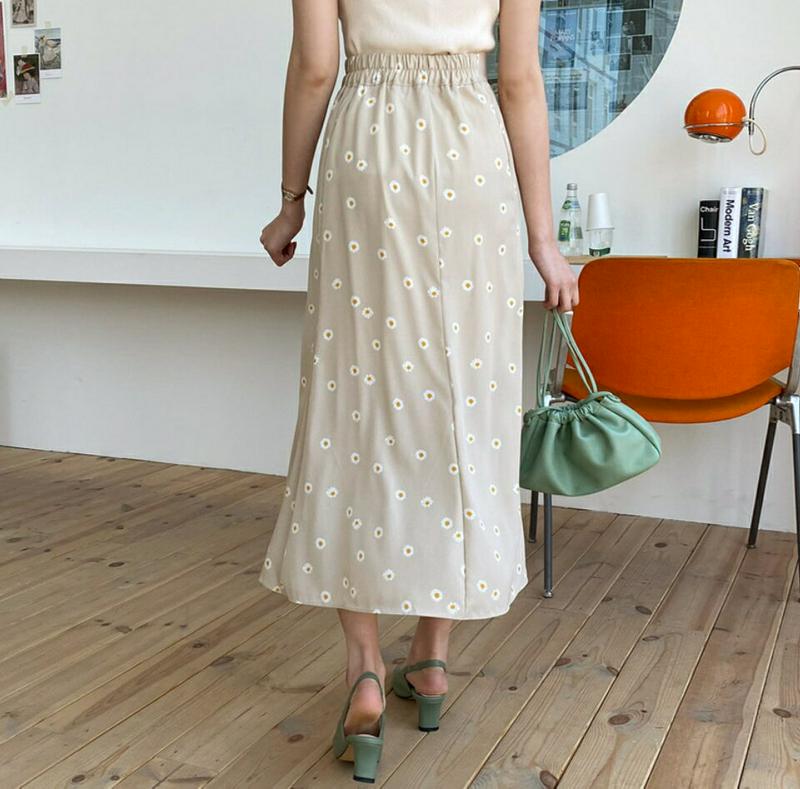 花柄フレアスカート・全2色・b58970 レディース 【sk】【スカート ロング ロングスカート フレア フレアスカート 花柄 