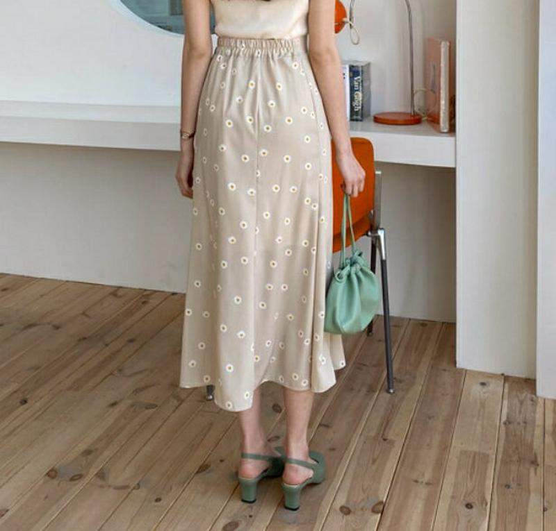 花柄フレアスカート・全2色・b58970 レディース 【sk】【スカート ロング ロングスカート フレア フレアスカート 花柄 