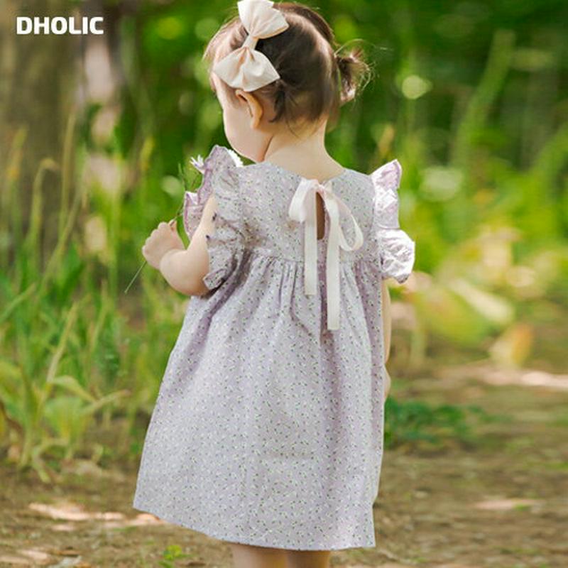 バックリボンフリルワンピース・p000047 キッズ【3~8才】【ops】【ワンピース ロングワンピース ロング フリル ノースリーブ スリーブレス 可愛い かわいい 女の子 花柄 フラワー 小花柄 バックリボン りぼん りぼん 春 夏 子供 子供服 服】【KIDS】