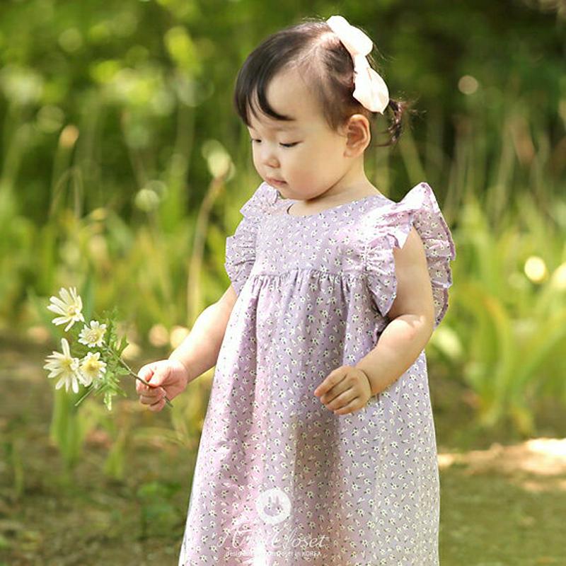 バックリボンフリルワンピース・p000047 キッズ【3~8才】【ops】【ワンピース ロングワンピース ロング フリル ノースリーブ スリーブレス 可愛い かわいい 女の子 花柄 フラワー 小花柄 バックリボン りぼん りぼん 春 夏 子供 子供服 服】【KIDS】