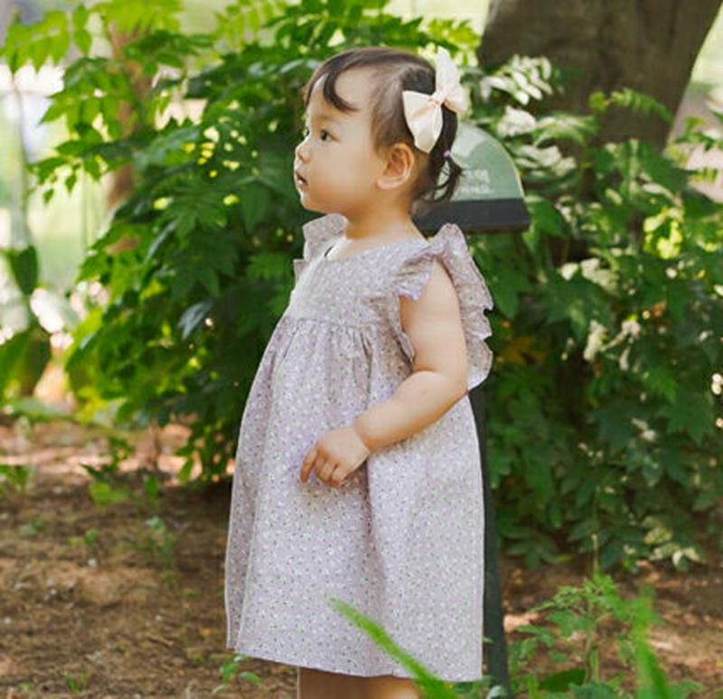 バックリボンフリルワンピース・p000047 キッズ【3~8才】【ops】【ワンピース ロングワンピース ロング フリル ノースリーブ スリーブレス 可愛い かわいい 女の子 花柄 フラワー 小花柄 バックリボン りぼん りぼん 春 夏 子供 子供服 服】【KIDS】