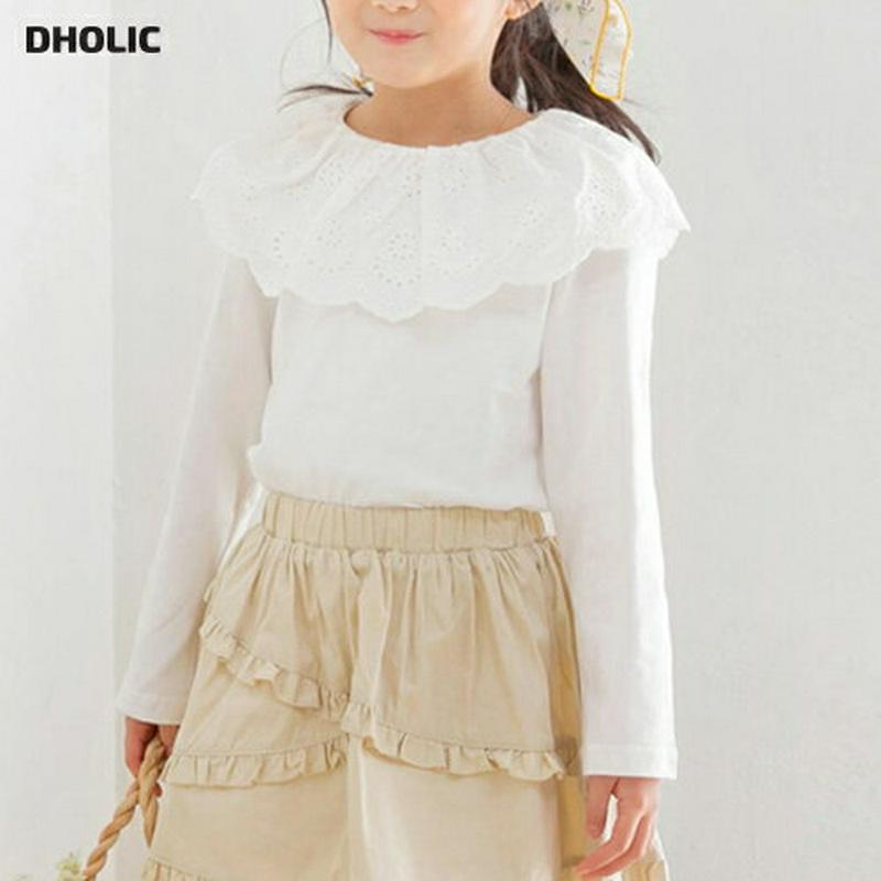 【キッズ只今10%OFF】パンチングレースカラーTシャツ p000231 キッズ 【3~8才】【tops】【韓国 ファッション 