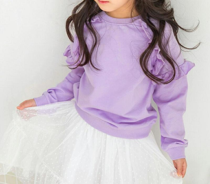 【キッズ只今10%OFF】ラグランフリルラインスウェット p000233 キッズ 【3~8才】【tops】【韓国 ファッション 