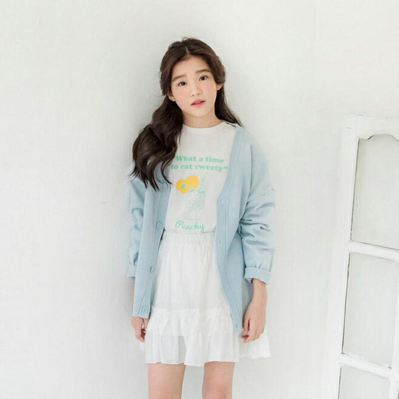【キッズ只今10%OFF】アクリルニットカーディガン p000172 キッズ 【3~8才】【cd】【韓国 ファッション カーディ