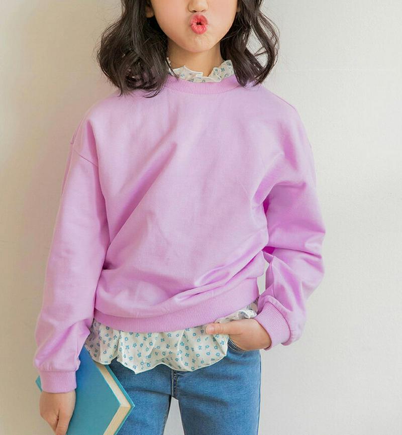 【キッズ只今10%OFF】花柄フリルレイヤードスウェット p000232 キッズ 【3~8才】【tops】【韓国 ファッション 