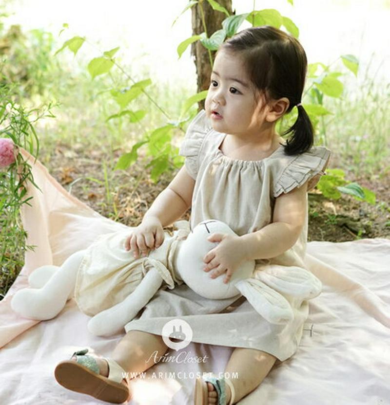 ギャザーネックリネン混ワンピース・p000051 キッズ【3~8才】【ops】【ワンピース ロング ロングワンピース ノースリーブ スリーブレス ギャザー フリル 可愛い かわいい 春 夏 女の子 リネン 子供 こども 子供服 こども服】【KIDS】