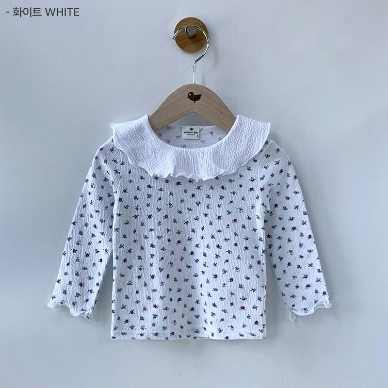 【キッズ只今10%OFF】リンクル配色ラウンドカラーTシャツ・p000105 キッズ【3~8才】【tops】【トップス Tシャツ