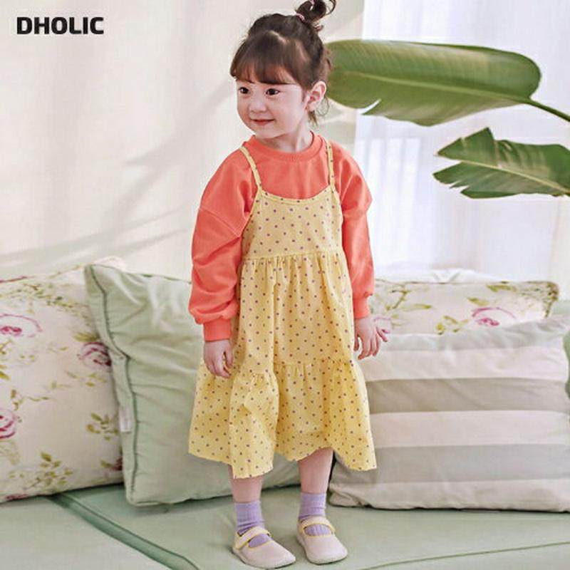 ドットティアードキャミワンピース・p00007 キッズ【3~8才】【ops】【ワンピース スリーブレス レイヤード ティアード ドット 綿 コットン ベビー 子供服 キッズ ジュニア 子供 こども 女の子 かわいい】【KIDS】