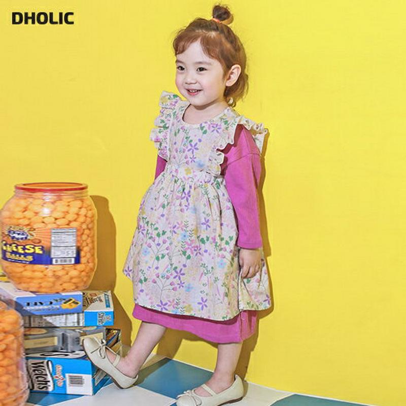 レイヤードワンピースSET・p000012 キッズ【3~8才】【ops】【ワンピース スリーブレス レイヤード フリル 花柄 フラワー 綿 コットン ベビー 子供服 キッズ ジュニア 子供 こども 女の子 かわいい】【KIDS】