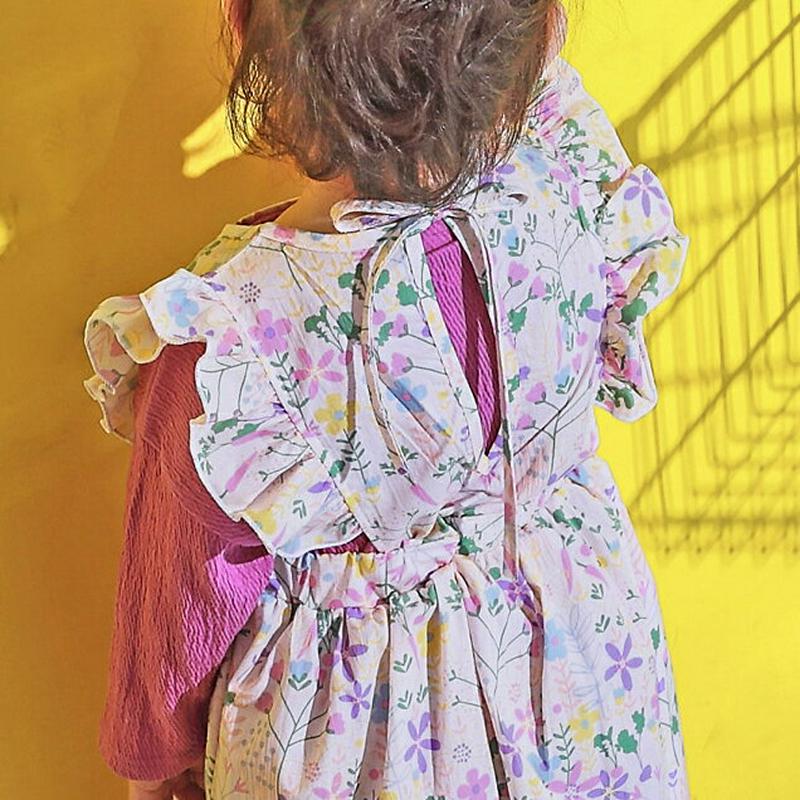 レイヤードワンピースSET・p000012 キッズ【3~8才】【ops】【ワンピース スリーブレス レイヤード フリル 花柄 フラワー 綿 コットン ベビー 子供服 キッズ ジュニア 子供 こども 女の子 かわいい】【KIDS】