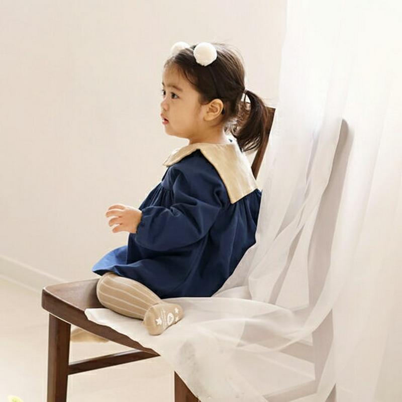 セーラーカラーボタンワンピース・p000050 キッズ【3~8才】【ops】【ワンピース セーラーカラー 襟コンシャス 可愛い かわいい ガーリー シンプル 春 秋 長袖 女の子 子供 こども 子供服 こども服】【KIDS】