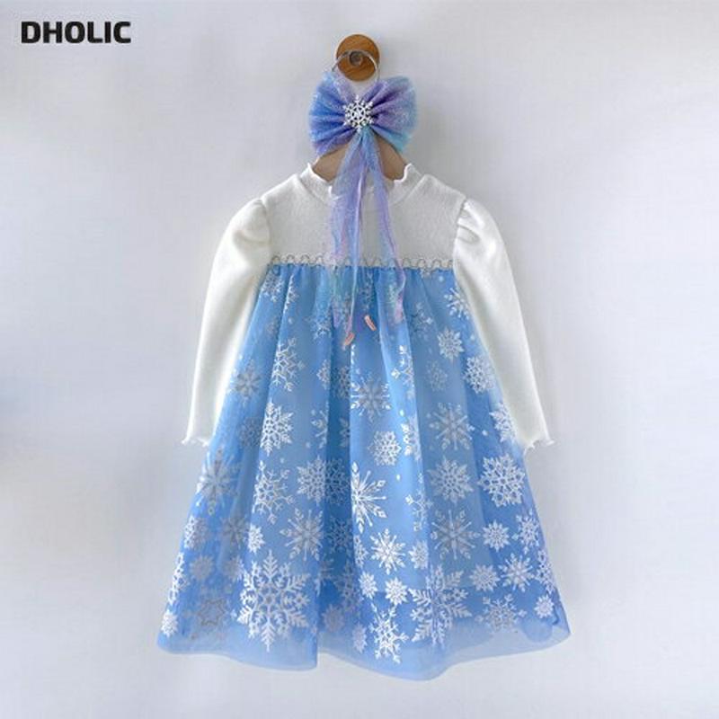 【キッズ只今10%OFF】【送料無料】スノー柄チュール切替ワンピース・p000160 キッズ【3~8才】【ops】【ワンピース 