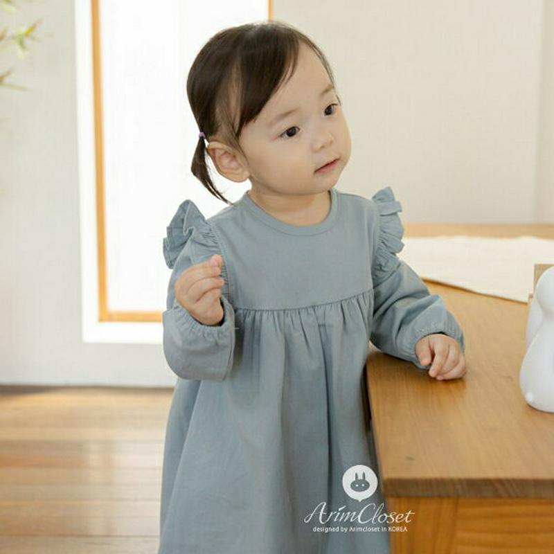 バックリボンフリルラインワンピース・p000089 キッズ【3~8才】【ops】【ワンピース フリル リボン りぼん バックリボン 可愛い かわいい 単色 女の子 春 秋 子供 こども 子供服 こども服】【KIDS】