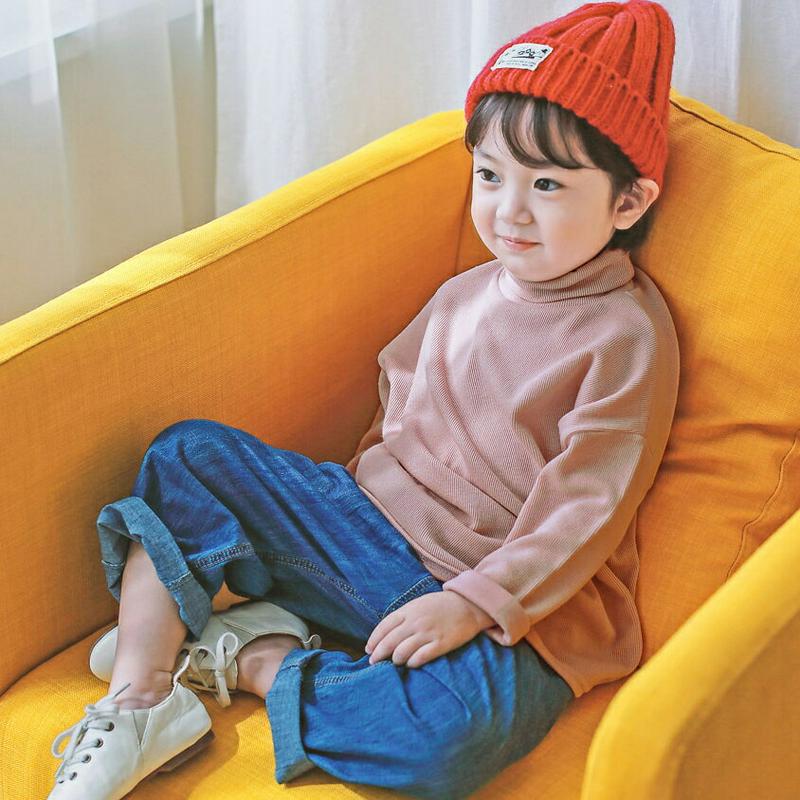 タートルネックTシャツ・p000016 キッズ【3~8才】【tops】【トップス Tシャツ 長袖 タートルネック 無地 カジュアル シンプル ベビー 子供服 キッズ ジュニア 子供 こども 女の子 男の子】【KIDS】