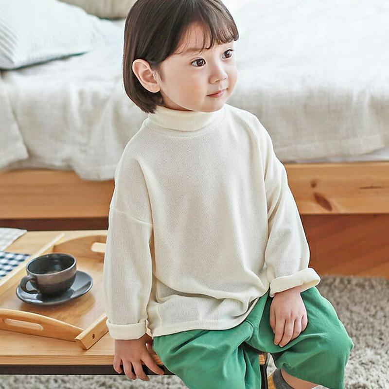 タートルネックTシャツ・p000016 キッズ【3~8才】【tops】【トップス Tシャツ 長袖 タートルネック 無地 カジュアル シンプル ベビー 子供服 キッズ ジュニア 子供 こども 女の子 男の子】【KIDS】