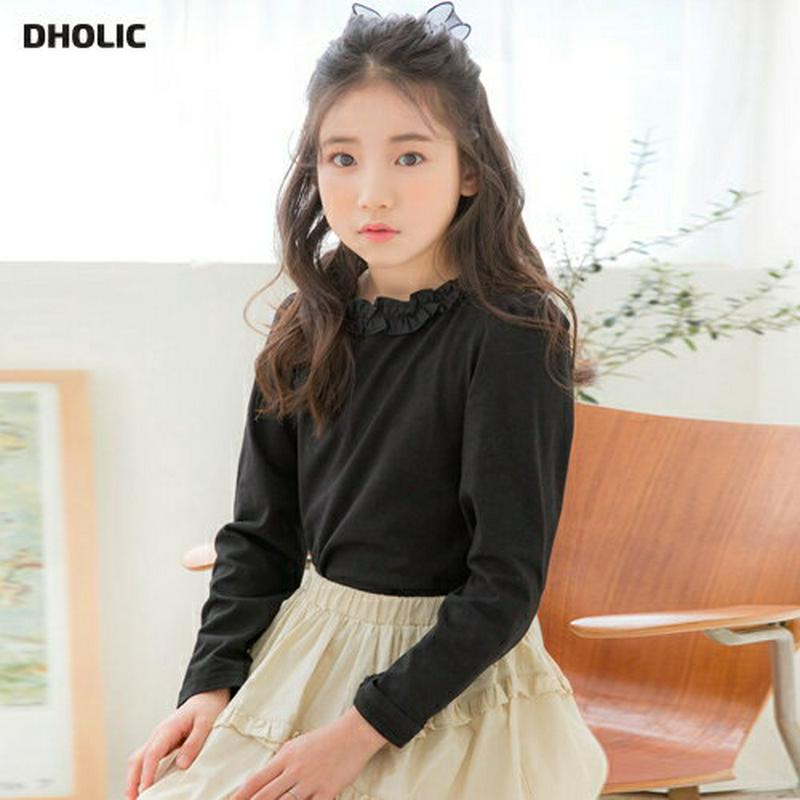 【キッズ只今10%OFF】フリルカラーTシャツ・p000037 キッズ【3~8才】【tops】【トップス Tシャツ 長袖 フリル