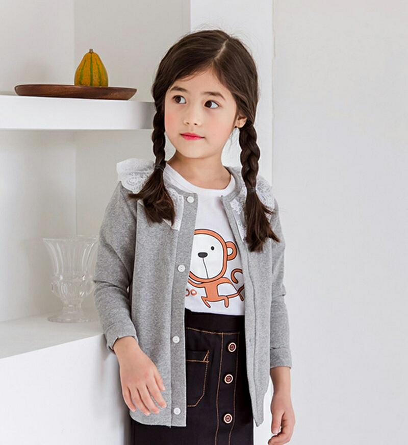 レースカラーカーディガン・p000134 キッズ【3~8才】【cd】【トップス Tシャツ Vネック 無地 長袖 女の子 男の子 ゆったり カジュアル キッズ 子供 こども 子供服 こども服】【KIDS】