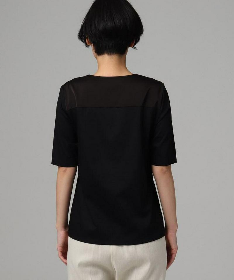 【洗える】スムースVネックカットソー