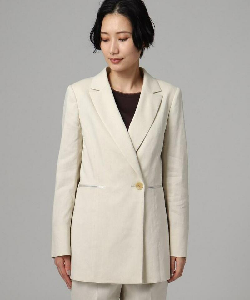 麻ブレンドジャケット