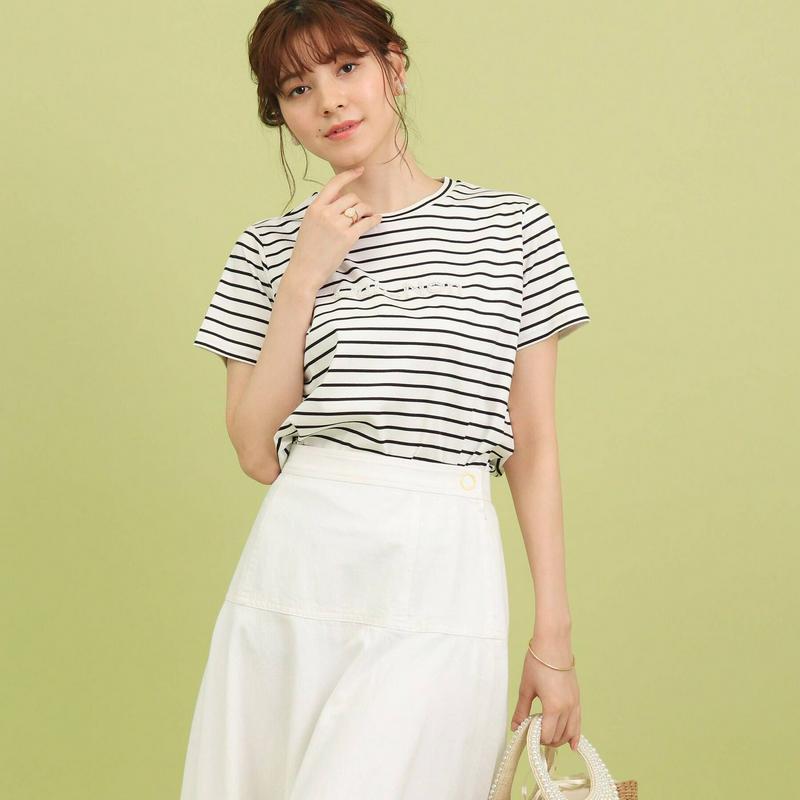 フェイクパールロゴＴシャツ